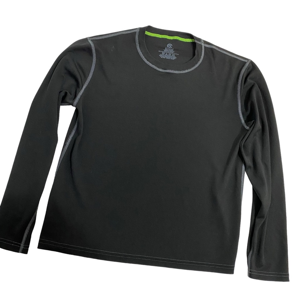 CHAMPION T-Shirt Black Long Sleeve Performance Wear Size X-Large Boys